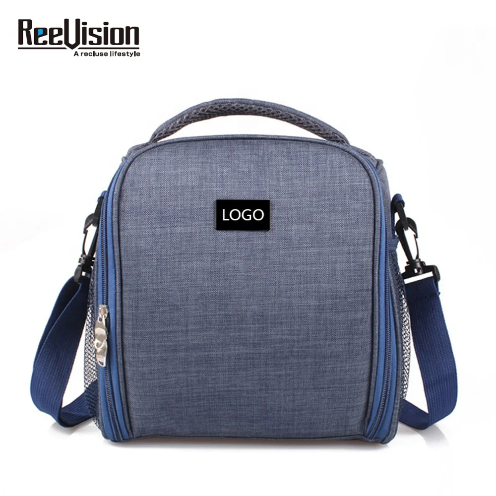 Insulated Thermal Bag Food Picnic Camping Cooler Bag Lunch Bag in Washed Canvas with Shoulder Strap 2 PERSONS Polyester NF-CL022
