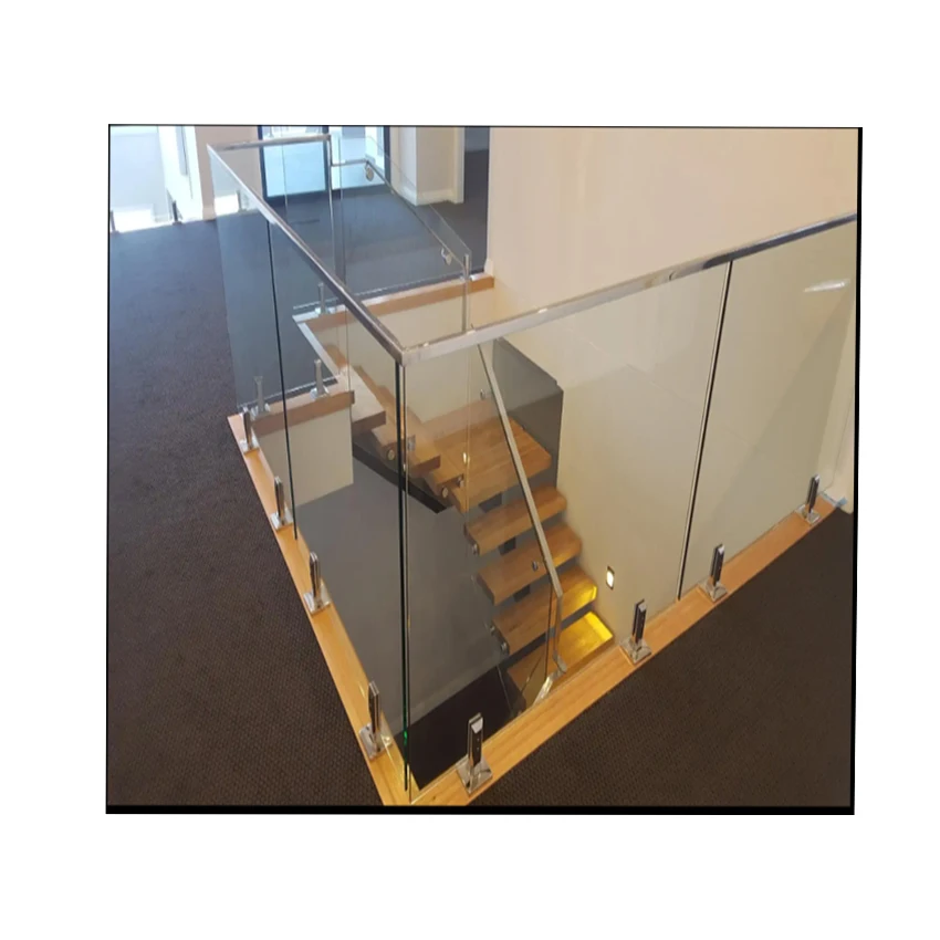 square casting stainless steel glass spigot glass fence/glass railing design