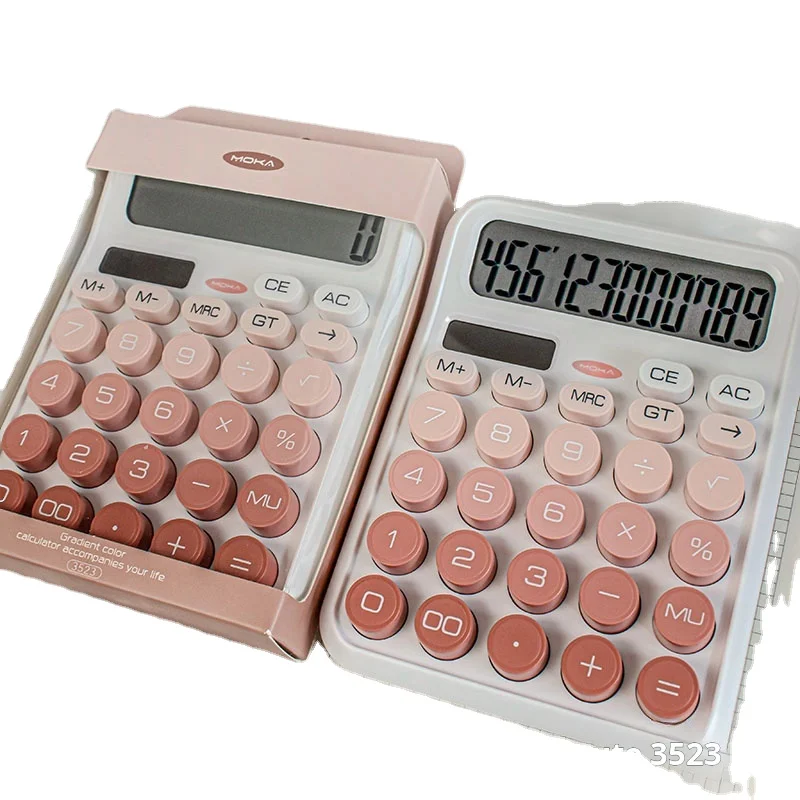 Solar Calculator Mechanical Keyboard High Appearance Level Student Accounting Finance Computer Gradient Reduced Calculator