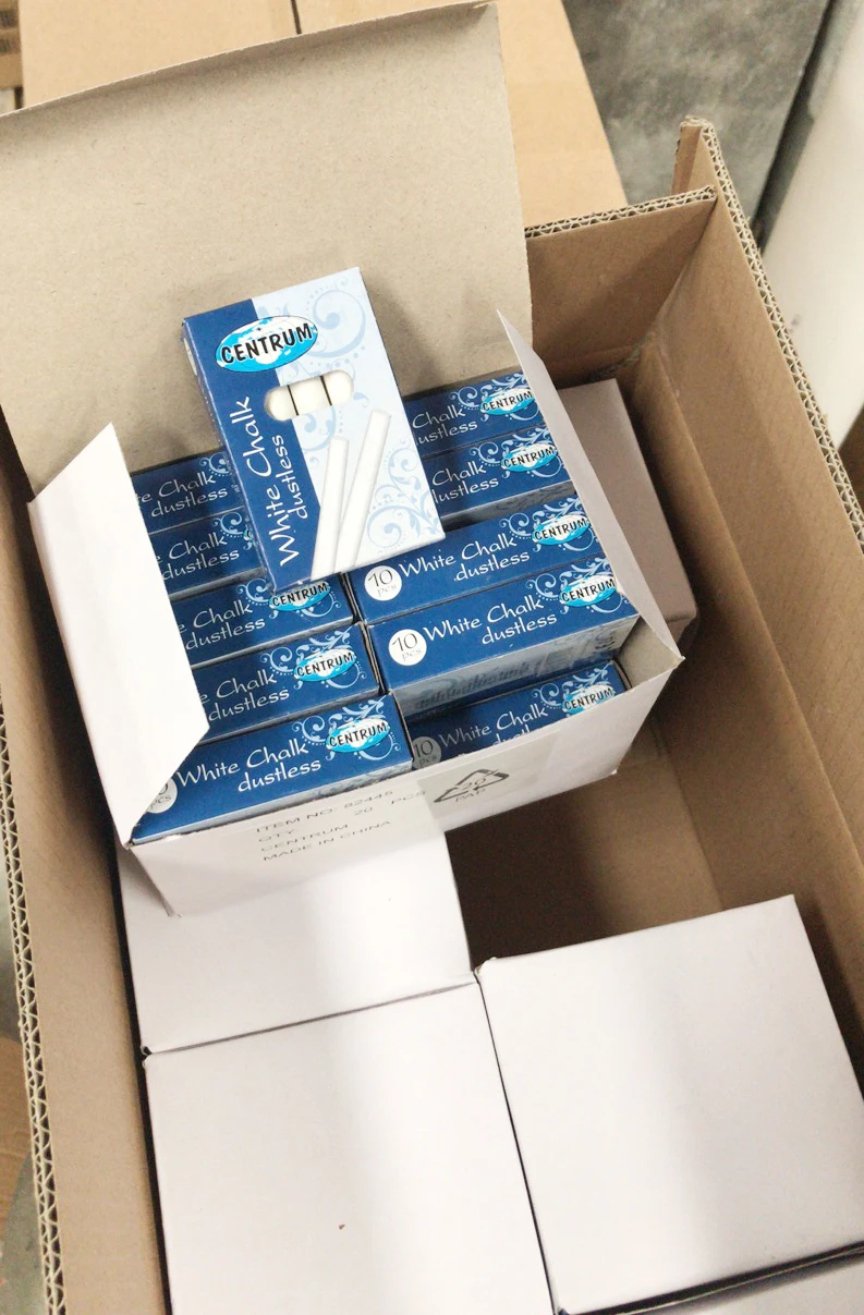 Guaranteed Quality Dustless Teaching Black Board Writing Calcium Carbonate Chalks