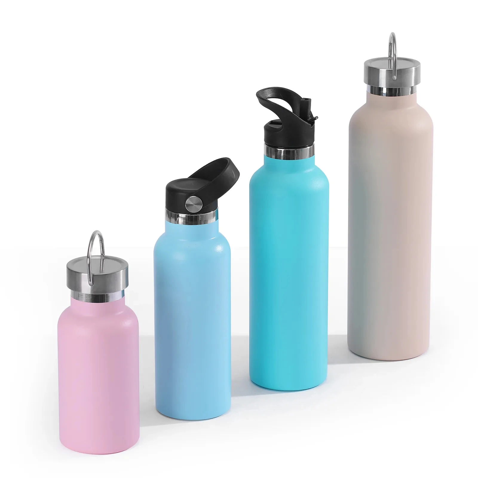 Wide mouth huge capacity  insulated water bottle with handle and lid custom logo vacuum tumbler