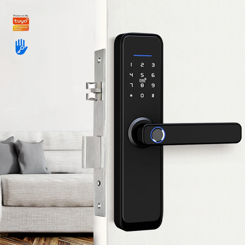
Apartment Home style double sided digital wifi anti theft door ttlock smart lock 