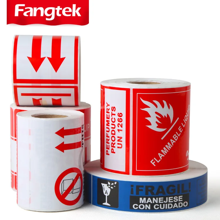 Factory Custom Luxury High Quality Pvc Vinyl Adhesive Dangerous Goods Labels Warning Stickers Label  For Warning