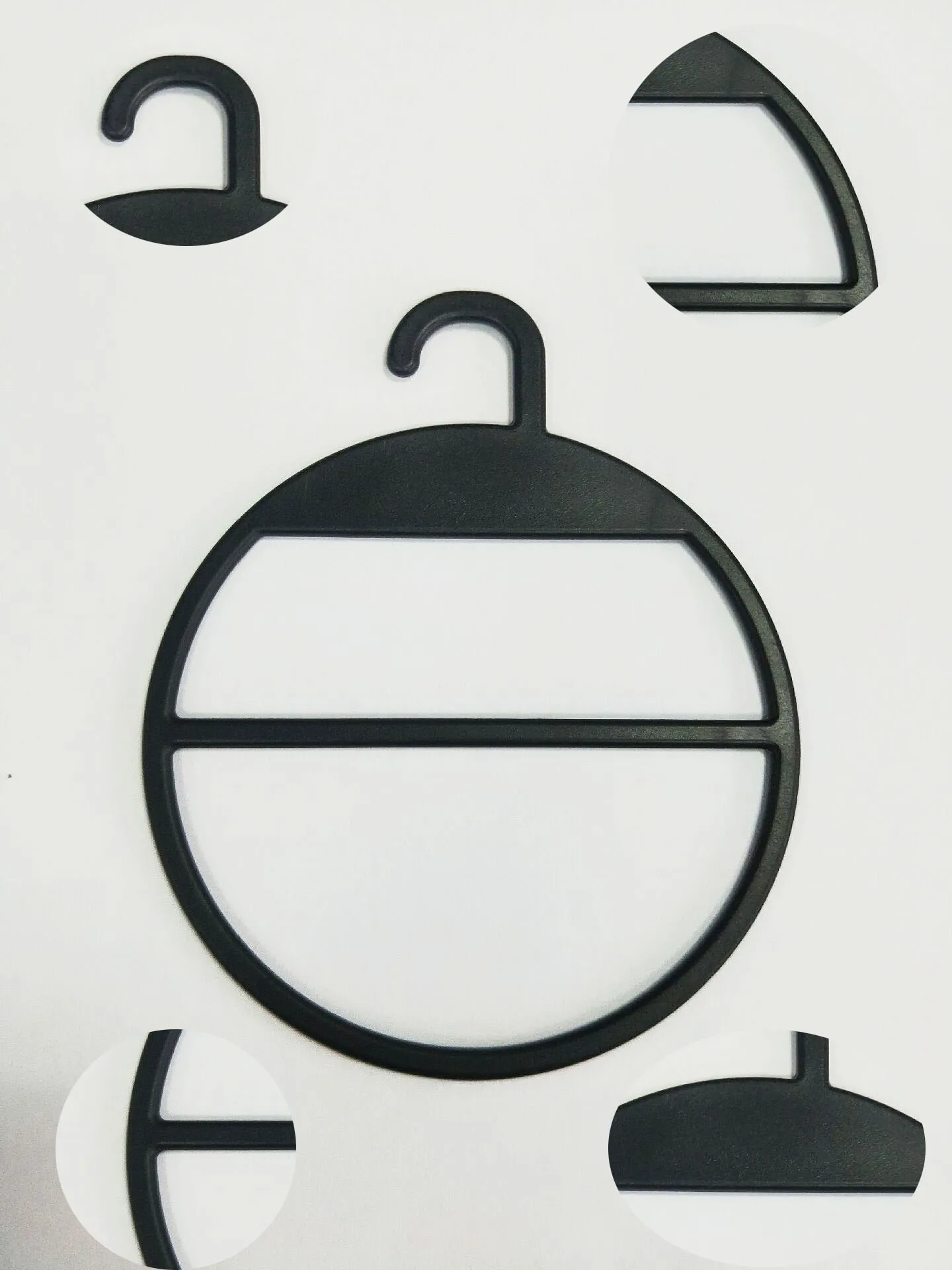 Customized plastic round display scarf hanger wholesale for shopping mall