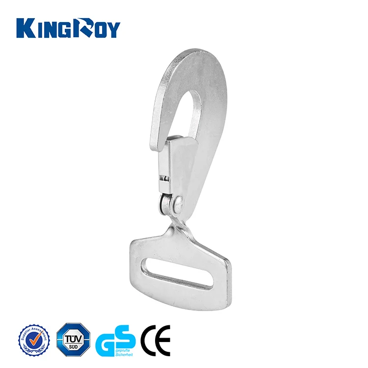 KINGROY 2inch 50mm 5ton reinforced forged twisted snap hook with latch for ratchet strap tie down