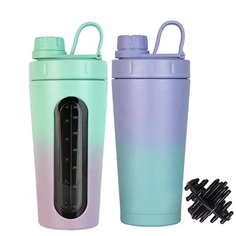 750ml Stainless Steel Shaker Cup High Quality Water Bottle for Fitness Gym Yoga Most People Logo Design Style Tumbler Mug