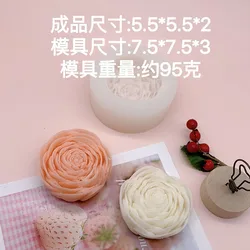 Diy Rose Flower Soy Wax Candle Silicone Mold 3D Rose Flower Aromatherapy Silicone Candle Mold