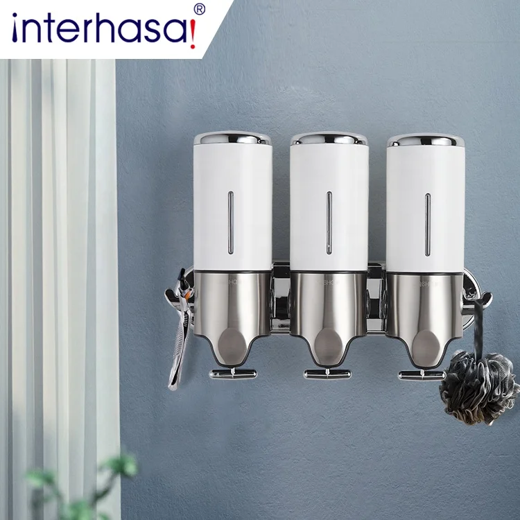 OEM 1500 мл настенный диспенсер для мыла для рук 3 в 1 шампуни и мыла Душ дозаторы настенный смеситель для душа с дозатором