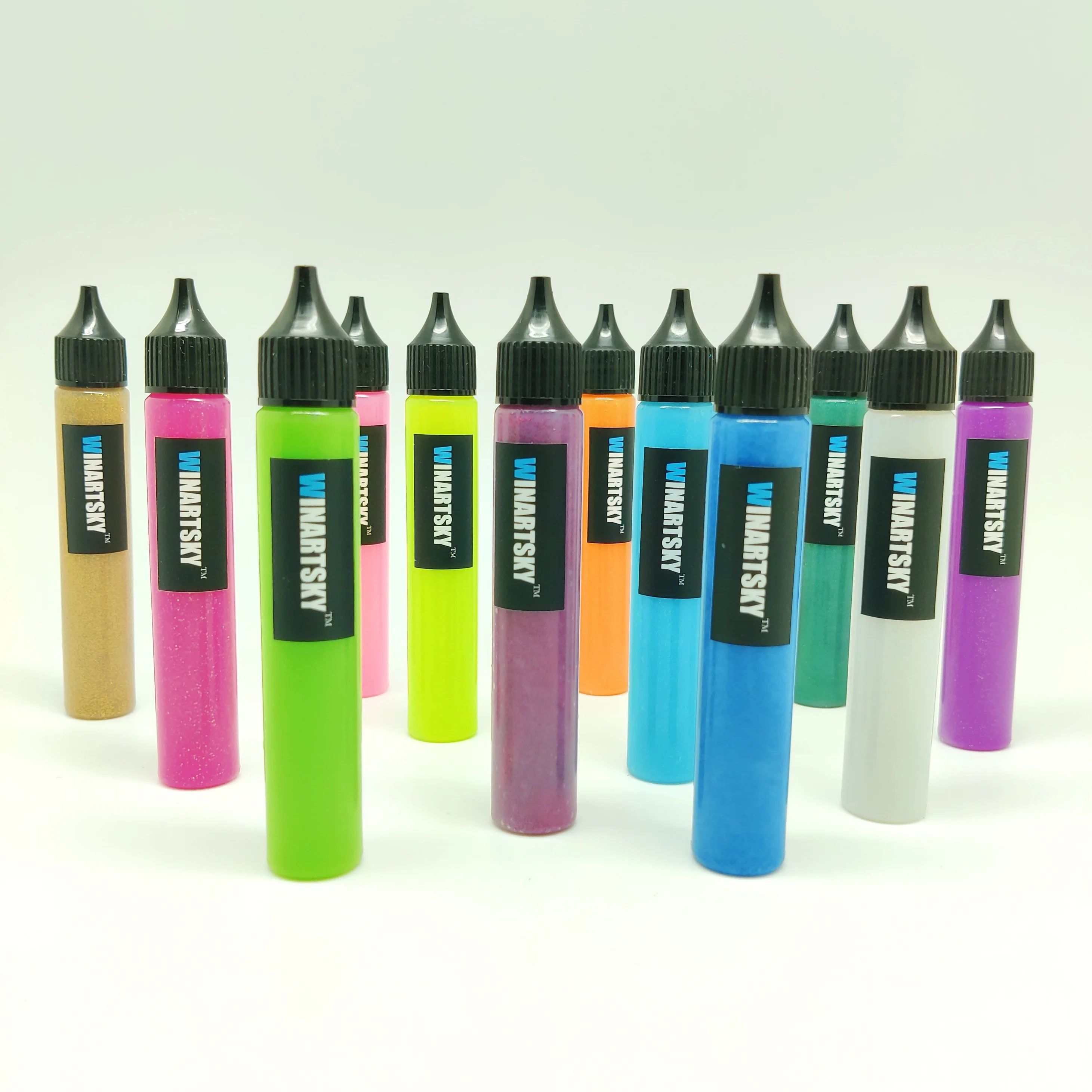 8 Colors Glitter Paint Office School Art Paints Paper Painting Fabric Plaster Acrylic Paints for Kids