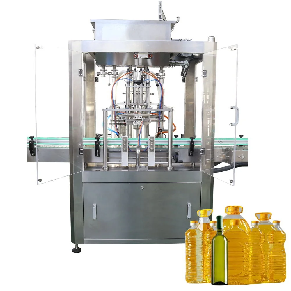 Fully automatic sunflower olive edible oil filling machine mobil oil filling machinery cooking oil production line