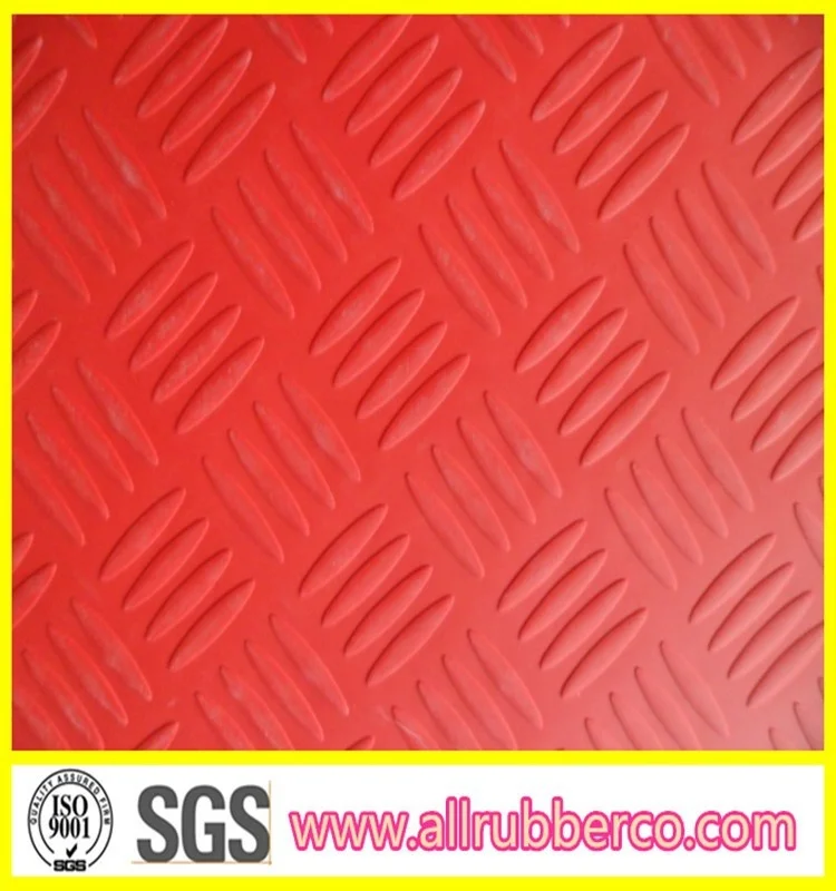 3mm Black SBR NBR EPDM fine ribbed ant -slip ribbed rubber mats