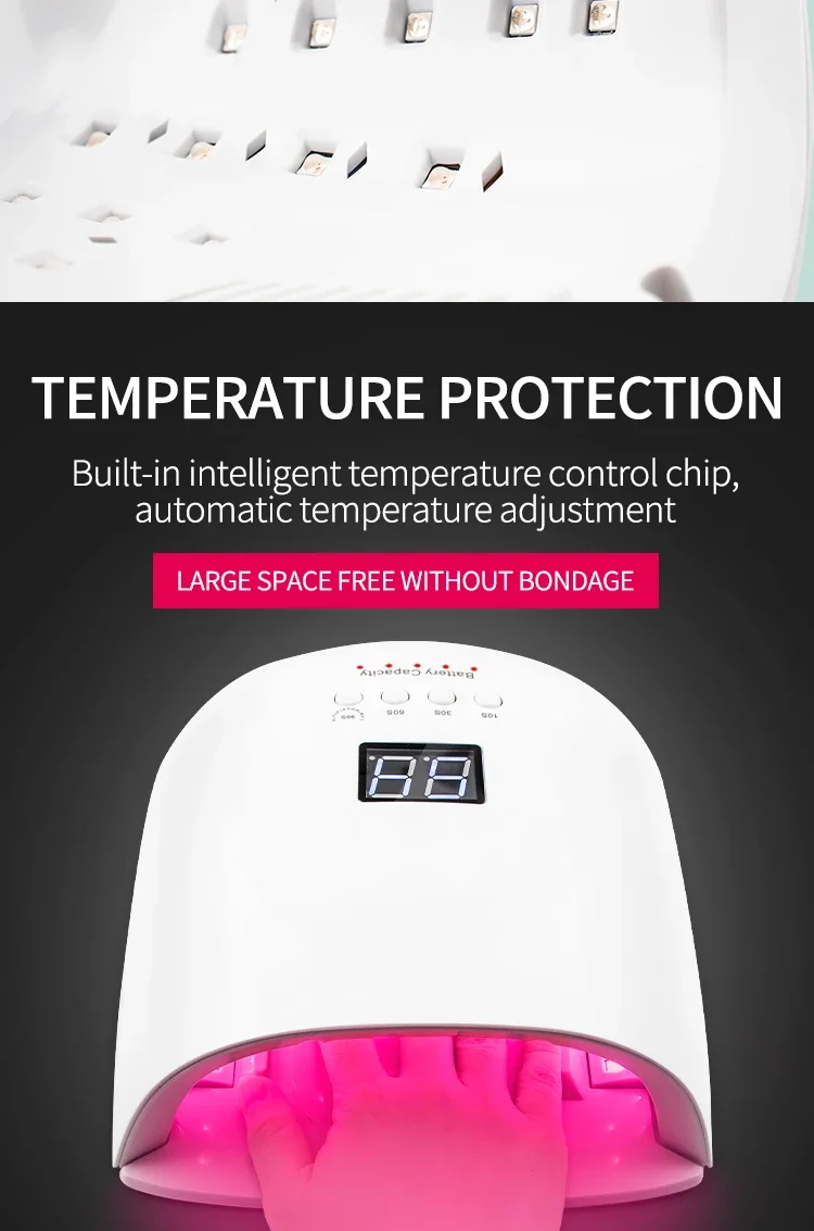 Professional Gel Polish Dryer OEM Nail Supply table lamp pro cure led for nails jc22 86W 52LED nail set kit with uv lamp