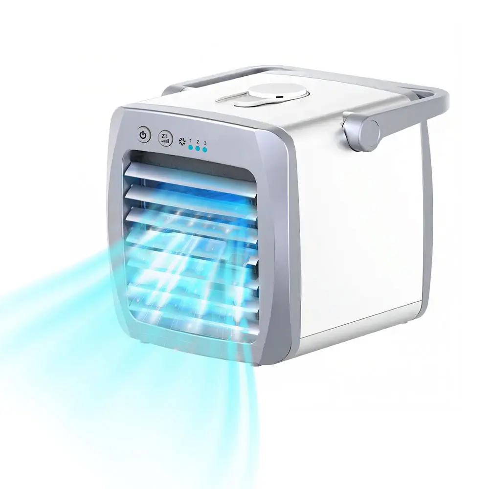 Portable Air Conditioner Fan with Handle Adjustable Speed for Office AC Cooler Fan Humidifying Electric Air Cooling Table Fan