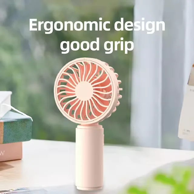 Summer USB Desktop Fan Mini Rechargeable Hand Held Fan Mini Portable Fan with Phone Holder Outdoor
