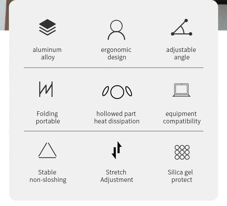 Metal Cool Adjustable Laptop Stand Suitable For 11-17.3 Inch Laptops