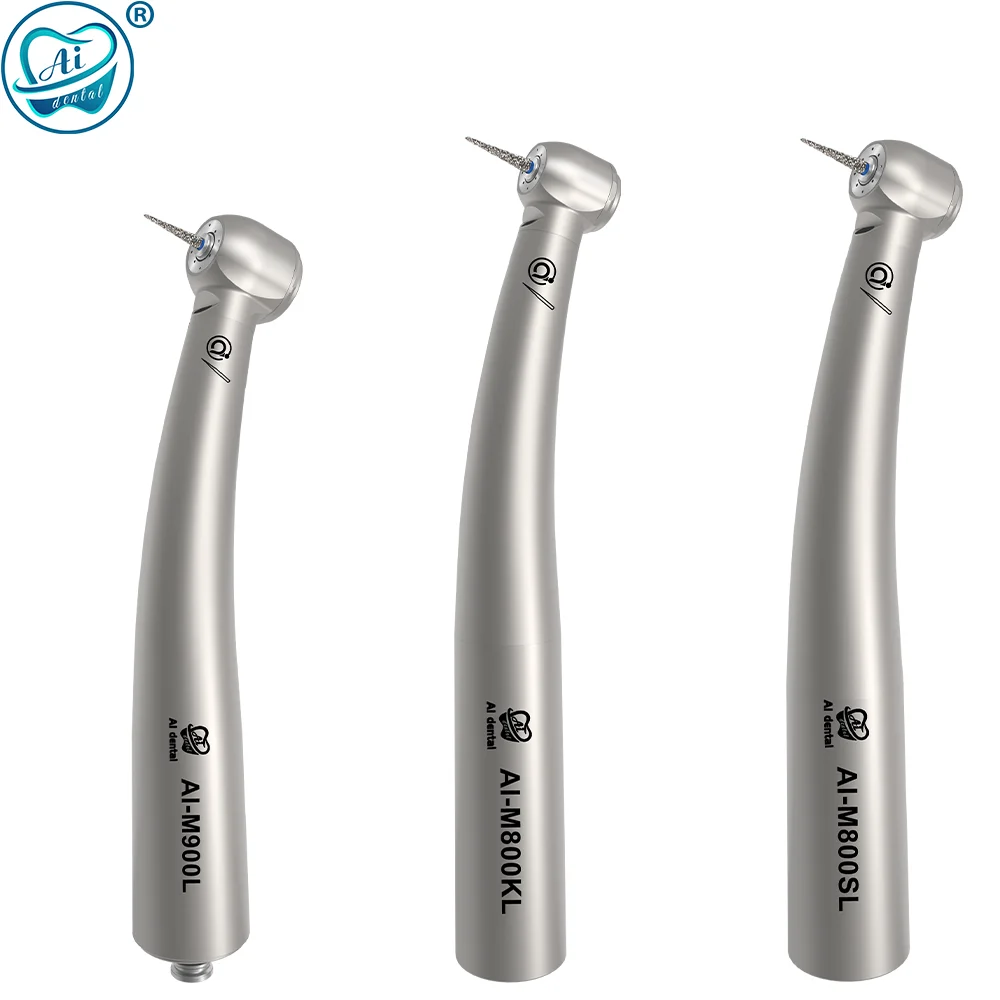 AI-M900L Dental high speed air turbine handpiece 26W 3X-Power Torque Head Ultralight Titanium Body K/N/S/W/B/ Coupling