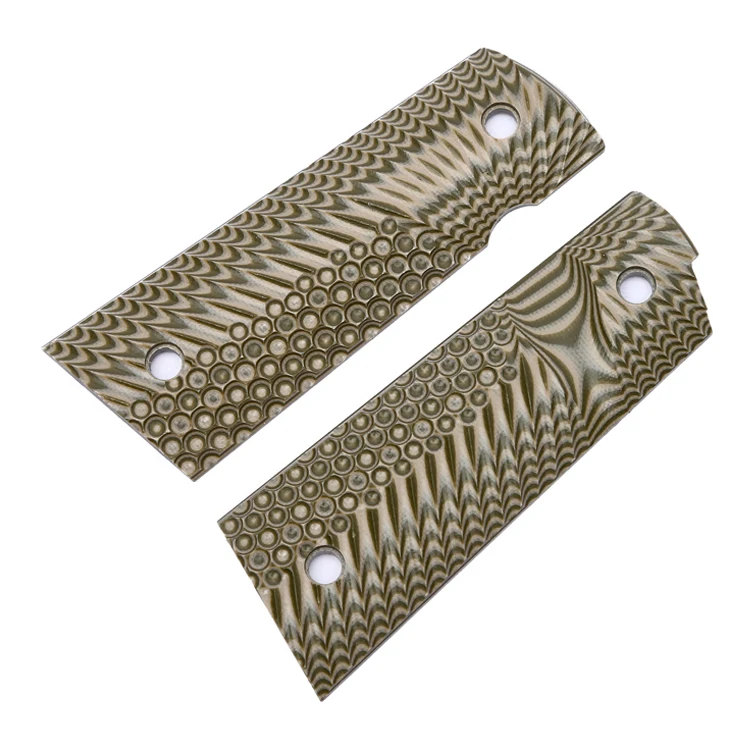 
G10 Gun Grips Full size 1911 bushing wrench for Colt 1911, OPS Eagle Wing texture with Magwell cut 