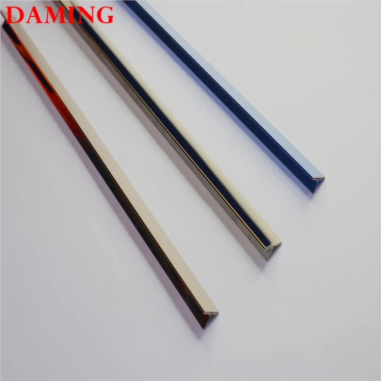 
304 grade T type stainless steel tile trim ceramic flexible decorative metal transition strips 