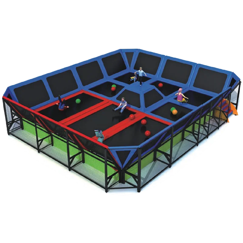 Professional Supply Commercial Custom Design Indoor Kids Adults Trampoline Park Equipment Adventure Park For Sales
