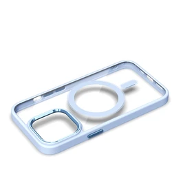 Color Magnet Ring Phone Case  For Magsafes Wireless Charging Clear Cell Phone Case For iPhone13 12 11 Magsafes Clear Metal Case