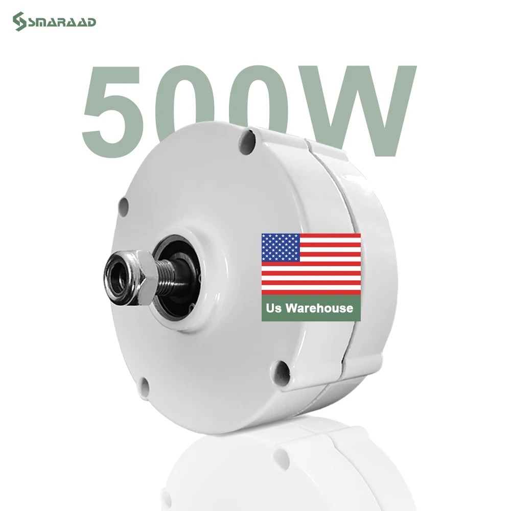 SMARAAD 500W 3 Phase Permanent Magnet Generator  US Stock 12v 24v Alternator Generator DIY Wind Turbine Hydroelectric Generator