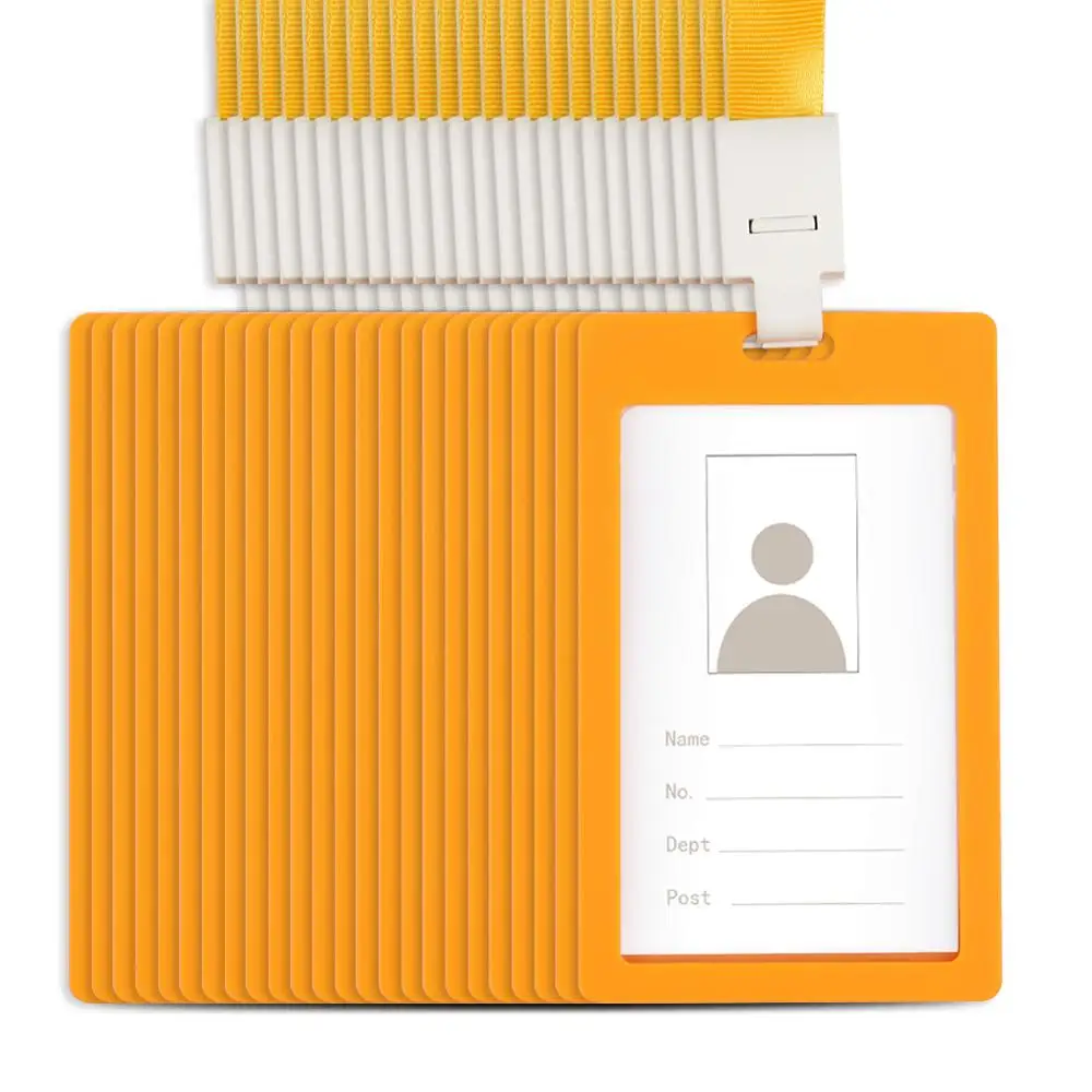 Недорогой Простой пластиковый держатель для значков с ремешком, готовый к отправке