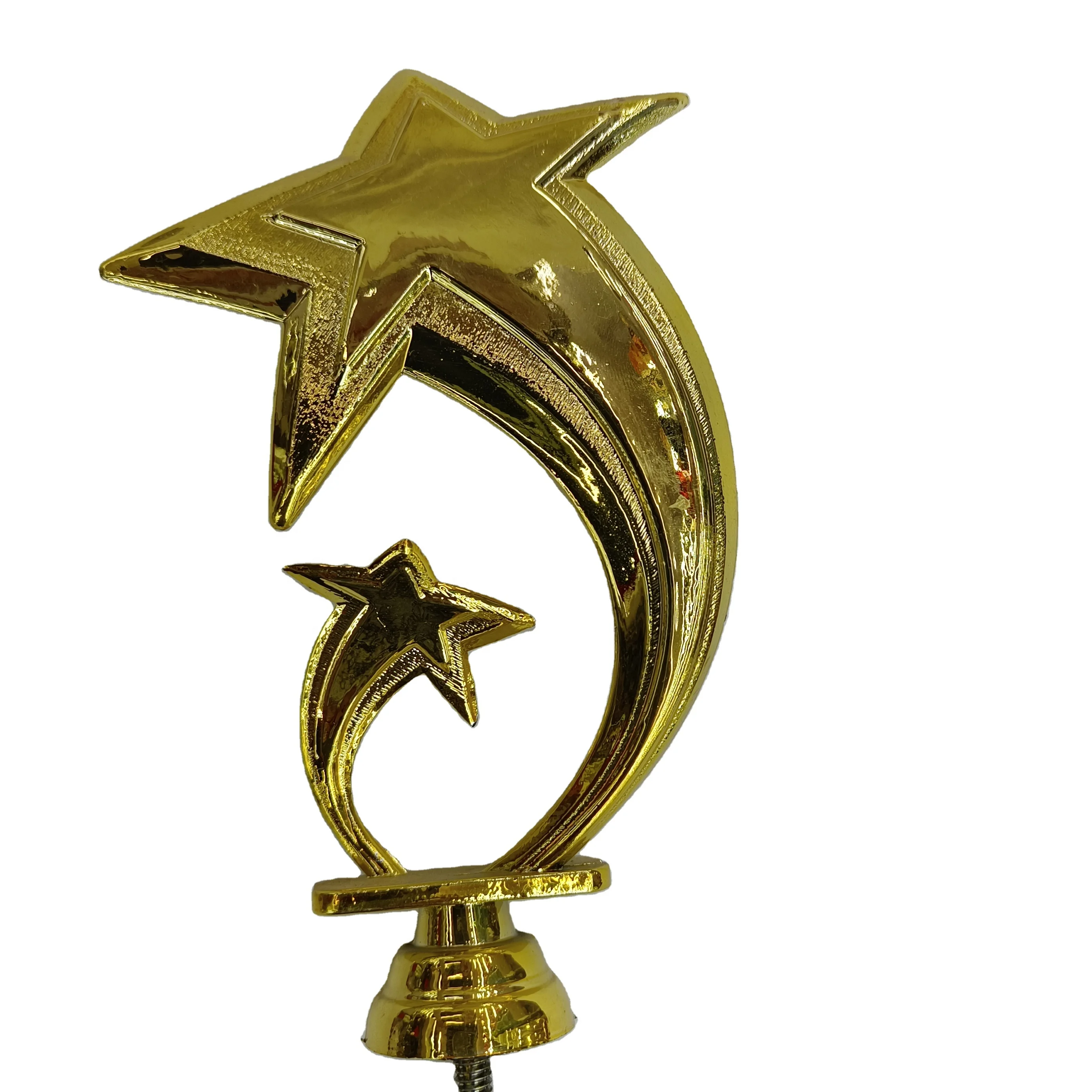 custom souvenir plastic star trophy with gold plating