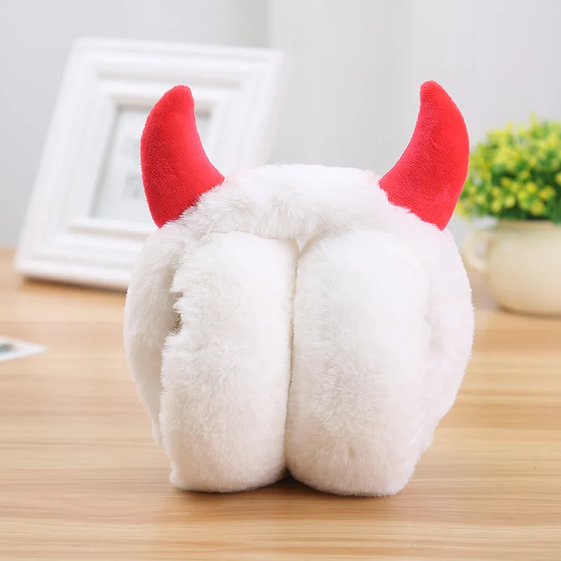 Warm earmuffs hot sale Colorful cute plush unicorn earmuff ear muffs winter warmers women earmuffs