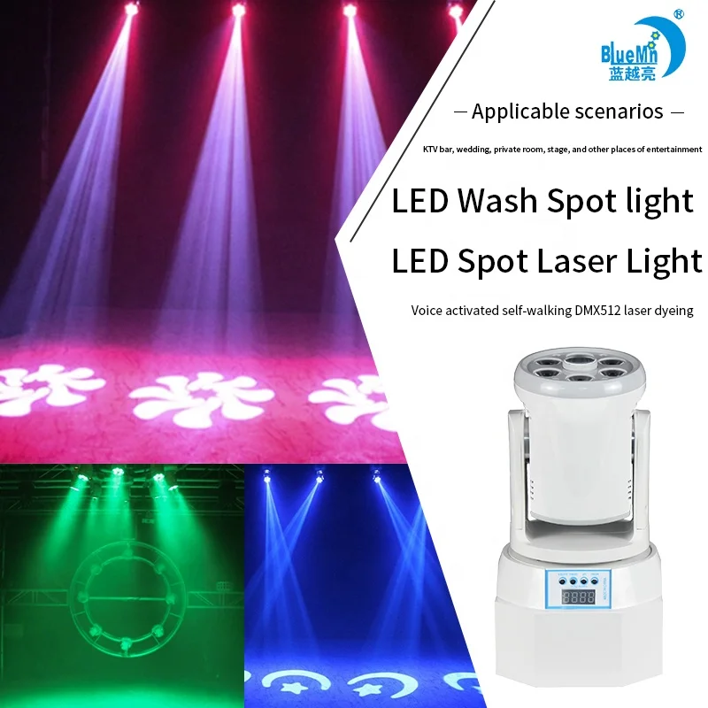 YB005  LED Mini 80W Spot Wash DMX Gobo Spot Light Club Dj Stage Lighting Party LED Mini Spot Wash Moving Head Light