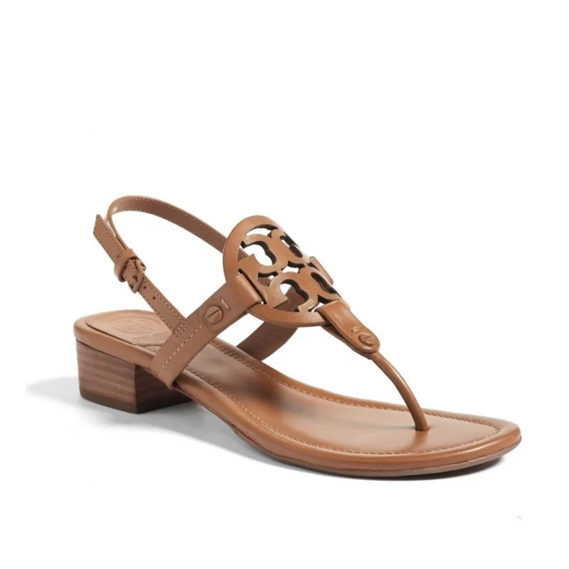 
2021 TB designer summer Miller trendy Thong wedge low square heels straps fashion womens slingback us sizes sandals for female 