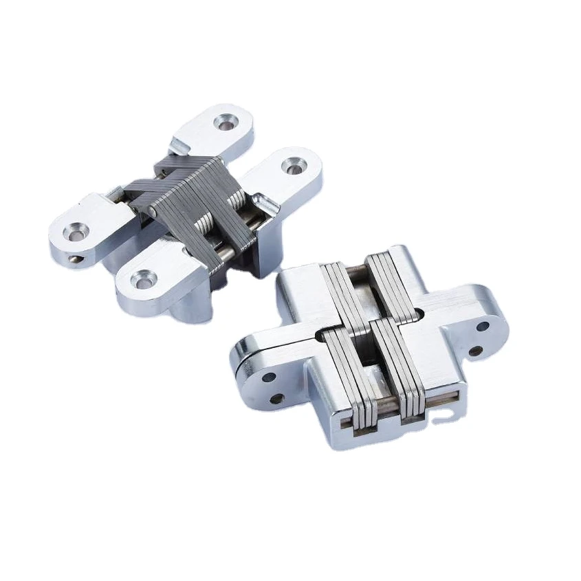 Adjustable Cabinet Hinge Hardware Steel 3D Concealed Soft Close Furniture Cross Hinges