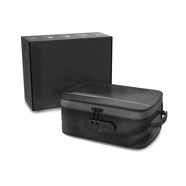 Custom Travel large odor proof activated carbon lined bags tobacco smell proof kit box bag smell proof stash case compartment