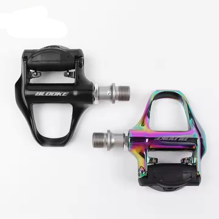 XUNTING Aluminum Alloy Ultralight Pedal Rainbow Multicolour Electroplating Sealed Bearing Self Lock Bicycle Pedal