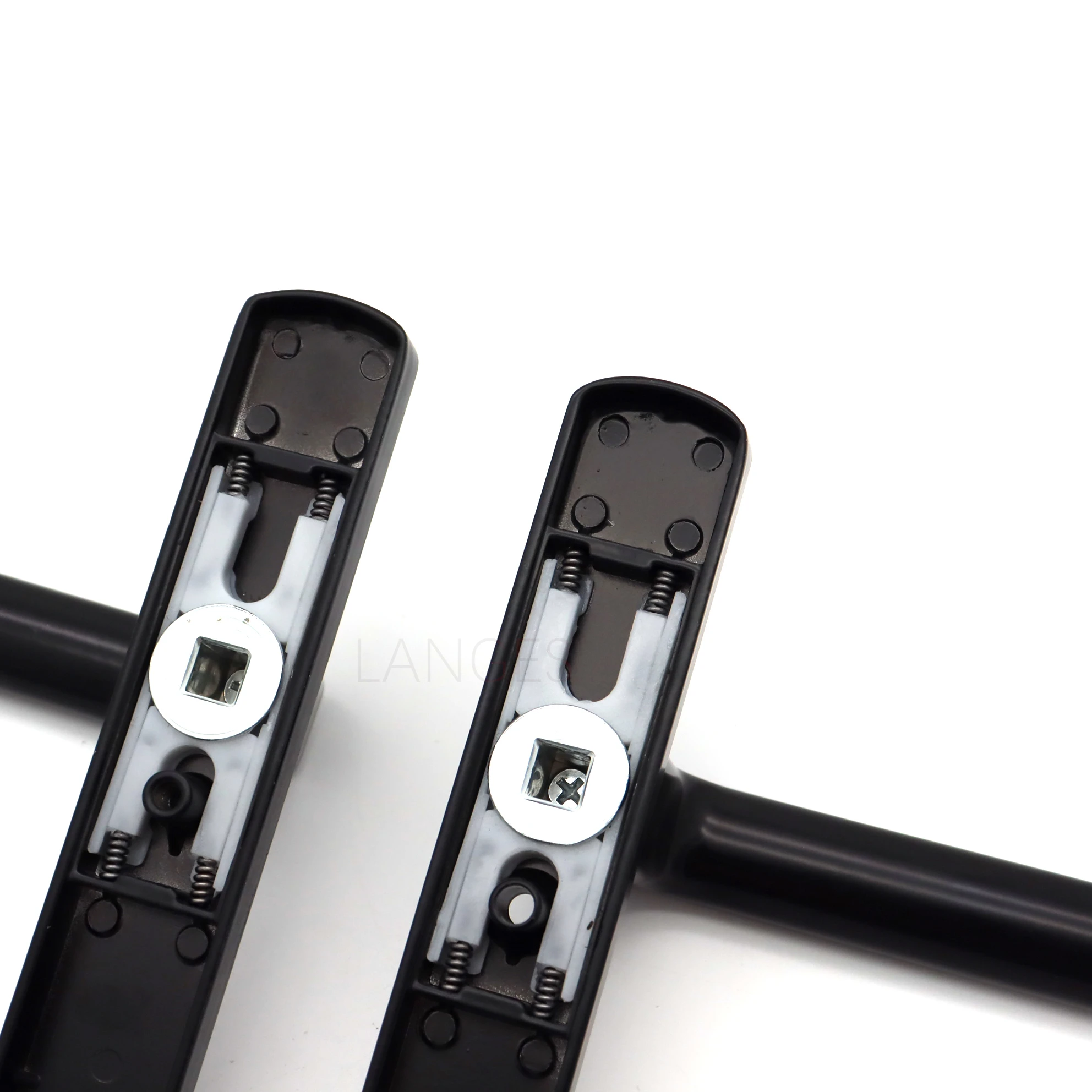 Black Aluminum Alloy Lock Set Entrance Keyed Deadbolt Door Tilt Turn Lever Mortise Door Handles