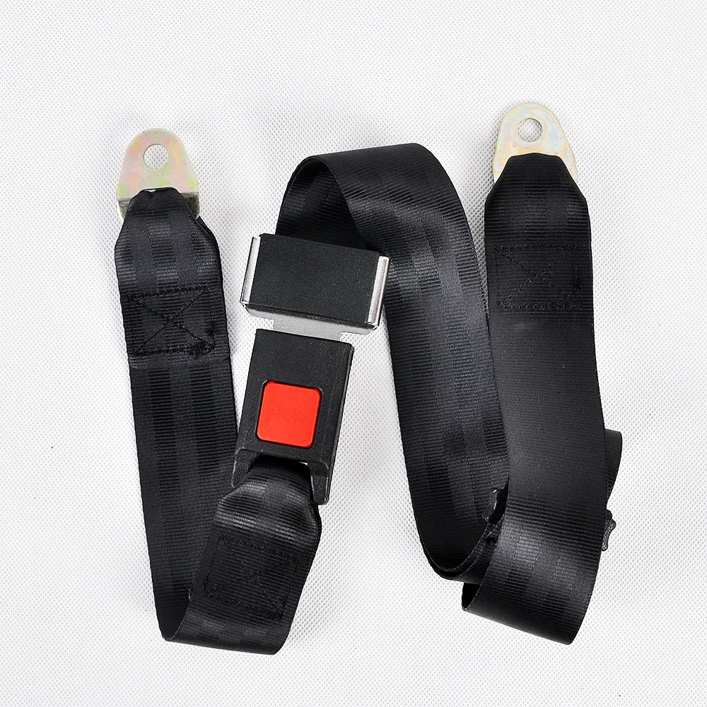 Universal Adjustable Double Buckle Universal Self-Winding Shrink Lap 2 Point Seat Belt  With High Quality