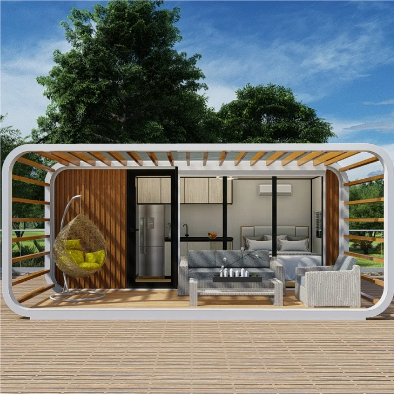 Customized Factory Price Portable Prefabricated House Mobile Steel Structure Building Apple Cabin