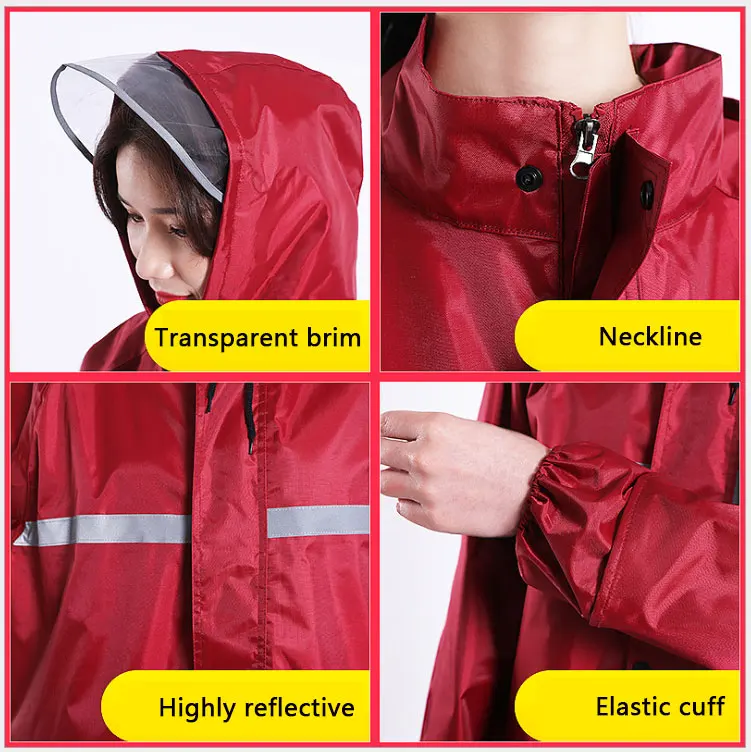 
Raincoat rain pants suit for men and women waterproof and windproof nylon motorcycle electric bike riding raincoat on foot 