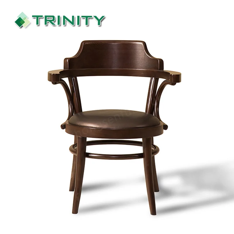 Custom High End Hotel Restaurant Furniture Wooden Coffee Shop Chairs For Cafe