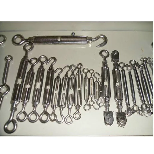 China supply wire rope chain stainless steel swageless terminal turnbuckle shade sail accessories hook M6 M8 turnbuckle