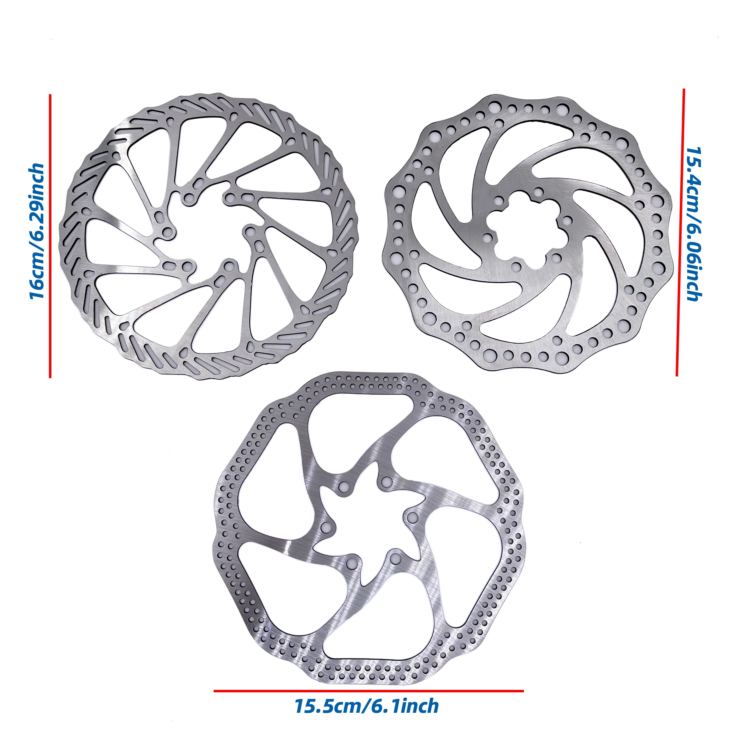 REYGEAK 160mm Bicycle Stainless Steel Disc Brake Rainproof Cycling Disc Brakes Kit Riding Brake Pad Accessories