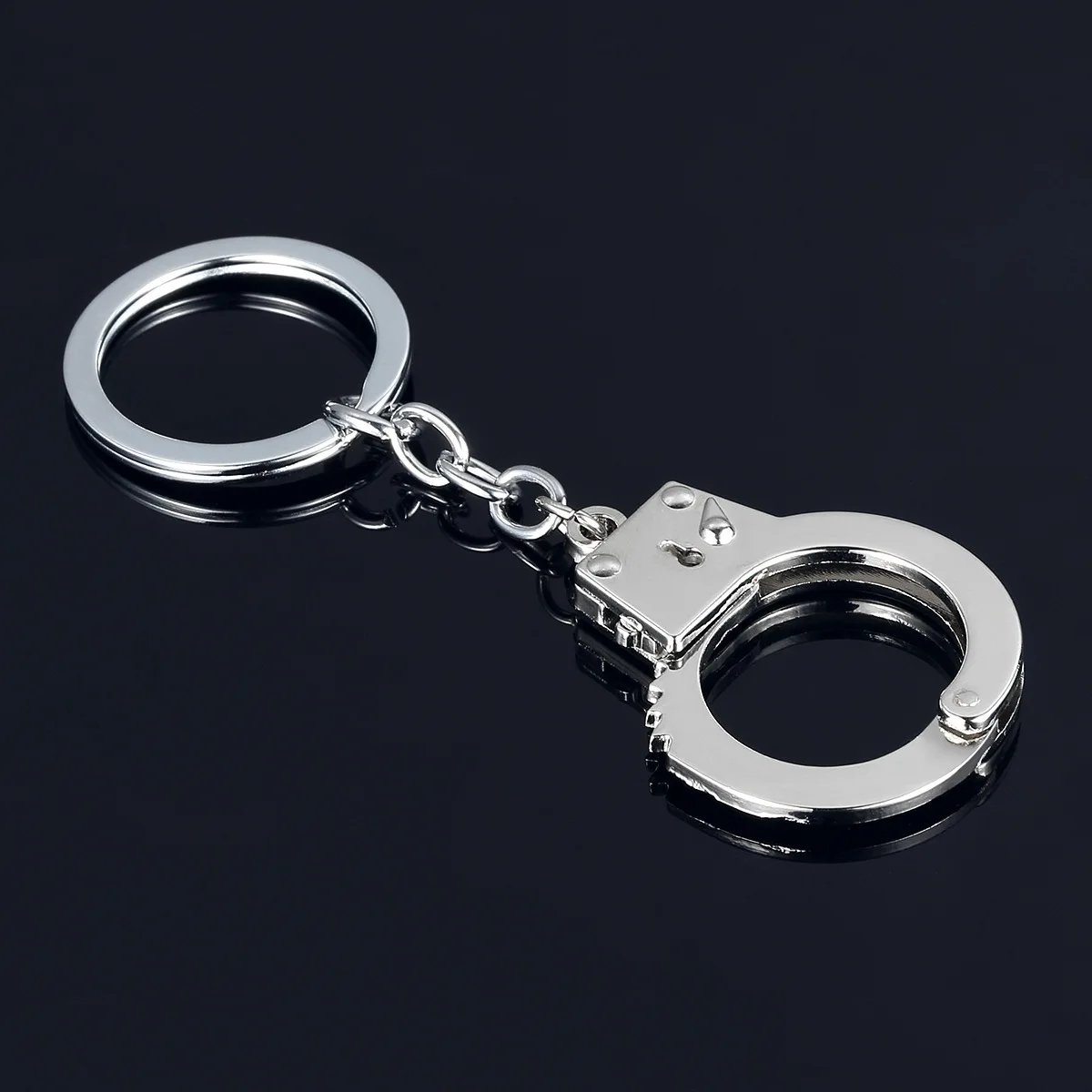 Factory Wholesale Personalized Handcuffs Keychain Zinc Alloy Car Metal Key Ring