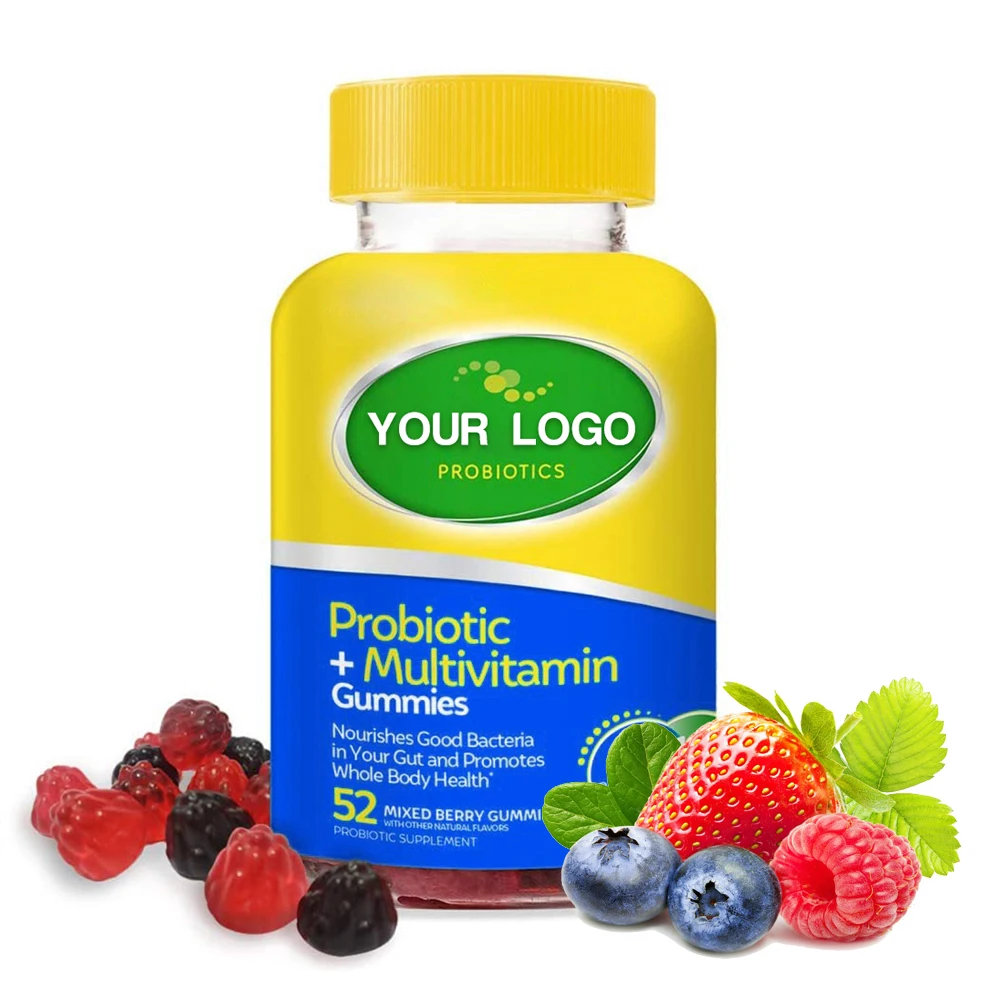 
Probiotic Multivitamin Gummies Probiotics Oem Vitamin C&D Fruits And Vegetables Probiotic Supplement 