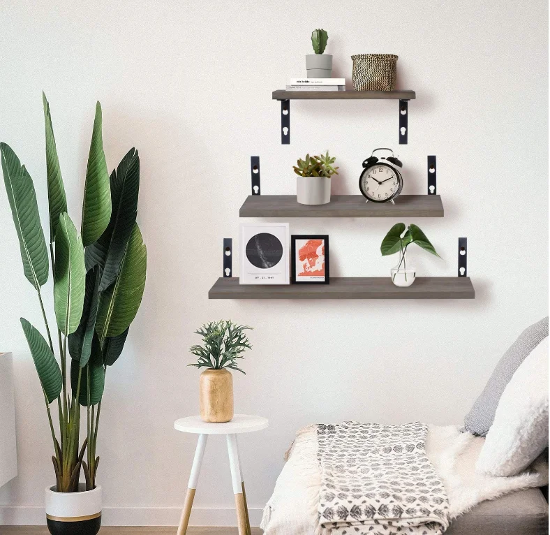 Customize Handmade Wall Mounted Cat Shelf Set Of 3 Wood Shelves Mount Decoration Furniture Floating Wall Shelf