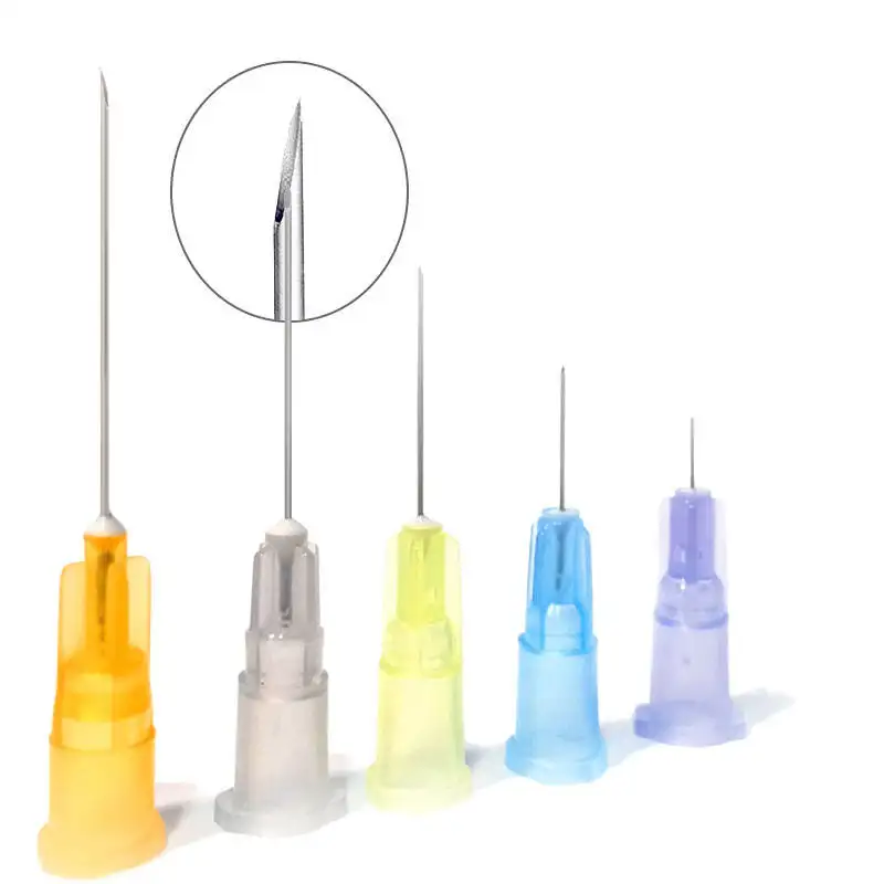 Disposable safety hypodermic needles manufacturing 27G 13mm sterile hyaluronan acid injector bulk needle for Hospital use