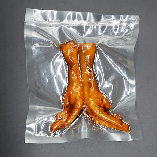 Hot sale food grade  transparent nylon plastic food retort vacuum packaging for  cooked meat  packaging bag