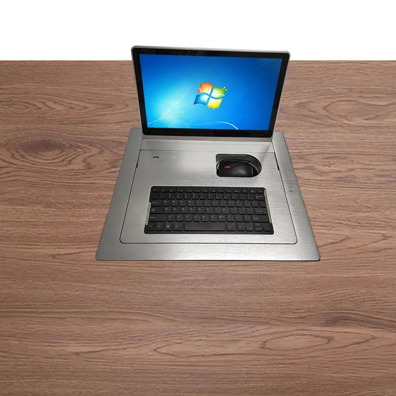 Monitor Stand Riser LCD Lift Electric Hidden Lifting Platform Ultra-Thin LCD Screen Anti-Pinch Hand