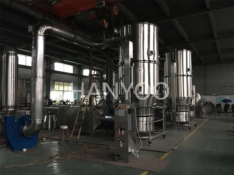 GHL Series One Step Fluid Bed Granulator High Speed Rapid wet Mixing Fluidized Fluid Bed Dryer Rranulator Machine