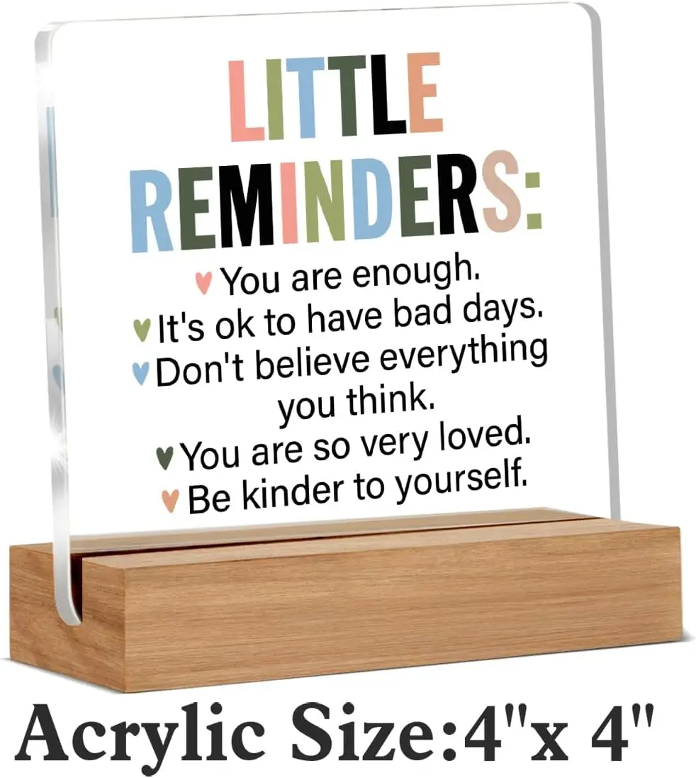 wholesale lucite acrylic desk plaque sign with wood base for grateful dad gifts