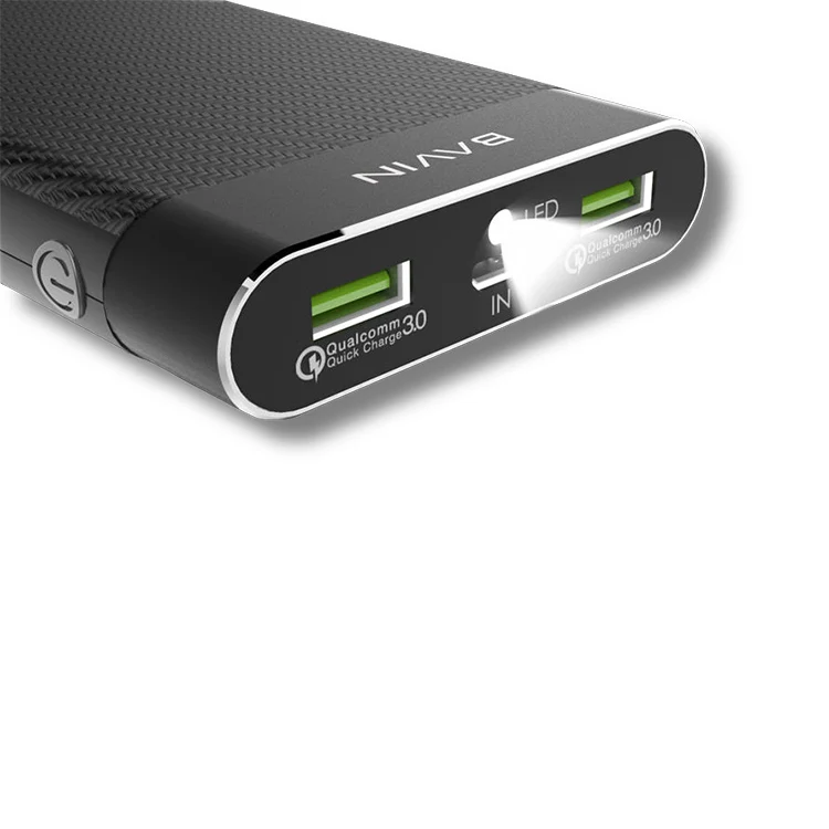2020 New Arrivals Portable Powerbank Ultra-thin Polymer Custom Your Own Logo Mini Charger 10000 Mah Mobile Power Bank