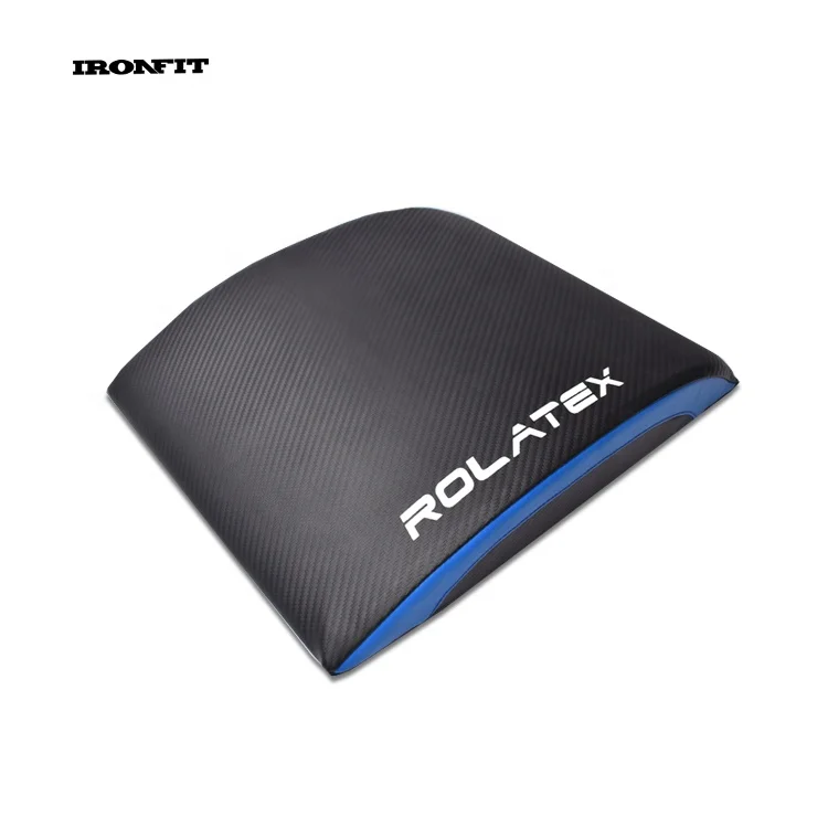 Workout Black PVC Leather Core Trainer Sit Up Pad Custom Logo Ab Mat